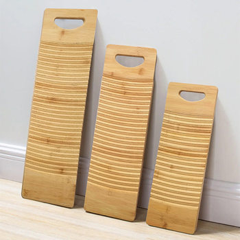 Thickened Bamboo Laundry Board for Home Use, Small Kneeling Punishment Board for Washing Clothes and Underwear