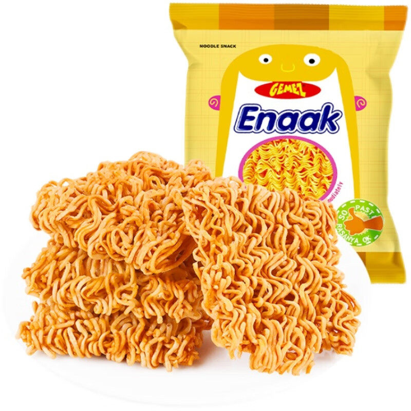 Indonesia Imports Net Red Food Gemez Chicken Crispy Noodles Foreign Leisure Puffed Snacks Wholesale 64g