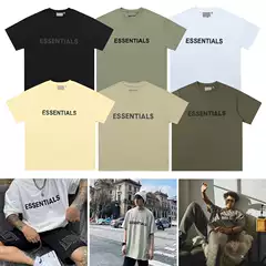Correct Edition FOG Double Line ESSENTIALS American Niche Trendy Brand Summer Loose Men's High Street Short-sleeved T-shirt