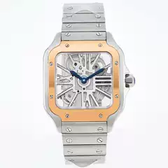 Cross-Border Foreign Trade Kajia Square Santos Fully Automatic Non-Mechanical Watch New Roman Hollow Simple Men's Watch
