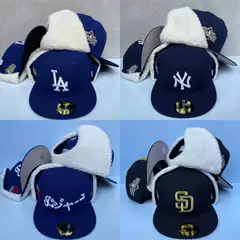 Ny Fully Enclosed Baseball Cap Autumn and Winter Fully Enclosed Hat American Size Winter Hat Flat Cap Foreign Trade Wholesale