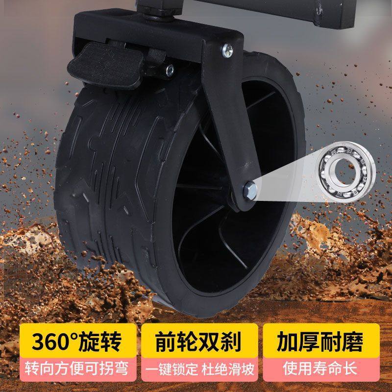 Outdoor Camping Cart Foldable Trolley Camping Picnic Camp Cart Pull Rod Trolley Stall Cart One Piece Wholesale