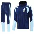 Argentina sapphire blue hooded windbreaker suit