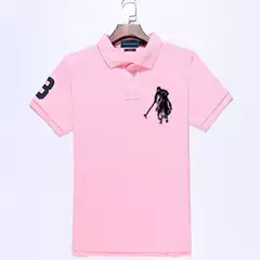 3 Popular Malaysian Brand Men's Polo Shirts with Embroidered Lapels, Solid Color, Pure Cotton, Large Size, Loose Fit, Short-Sleeved T-Shirts, Classic Foreign Trade Polo Shirts