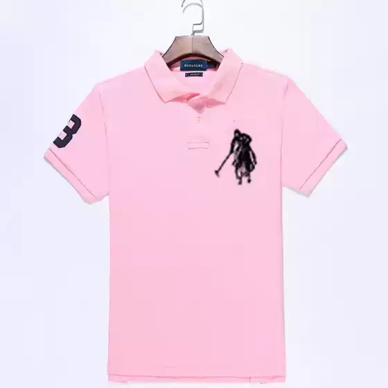 3 Popular Malaysian Brand Men's Polo Shirts with Embroidered Lapels, Solid Color, Pure Cotton, Large Size, Loose Fit, Short-Sleeved T-Shirts, Classic Foreign Trade Polo Shirts