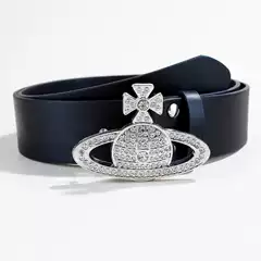 European and American trend belt new rhinestone buckle belt women's jeans accessories fashion versatile personality belt women