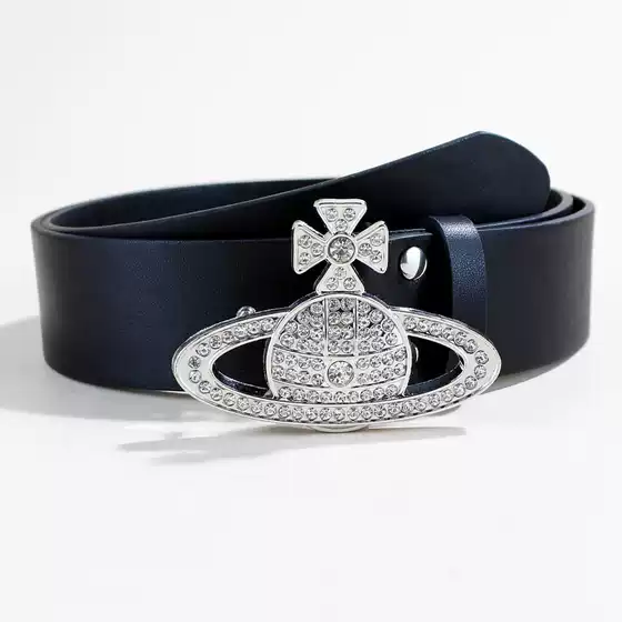 European and American trend belt new rhinestone buckle belt women's jeans accessories fashion versatile personality belt women