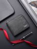 New 2026 Retro Men's Wallet Short Style Id Card Holder Leather Wallet Zipper Men's Wallet