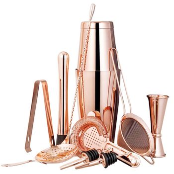 11 piece set stainless steel Boston cocktail shaker set bar tool set multicolor optional 750ml