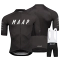 Black suit with white straps
