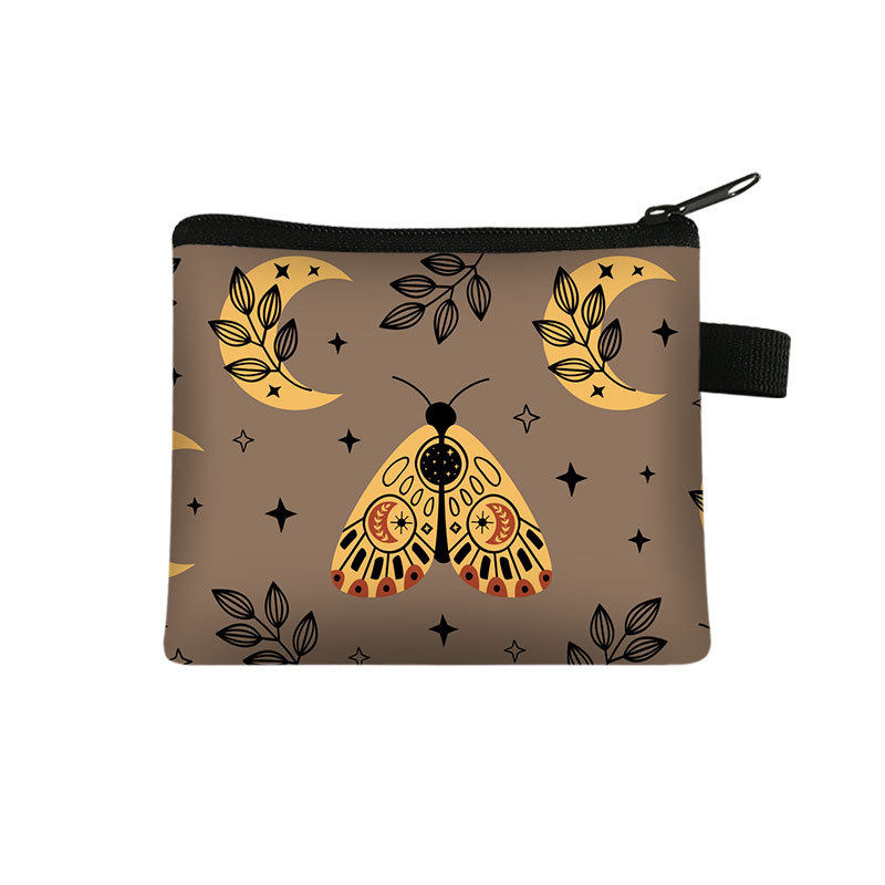 2024 Cartoon Animal Fashion Printing Children's Coin Purse Student Polyester Card Bag Coin Storage Bag Clutch Bag