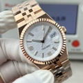 Women's rose gold steel white plate-36mm