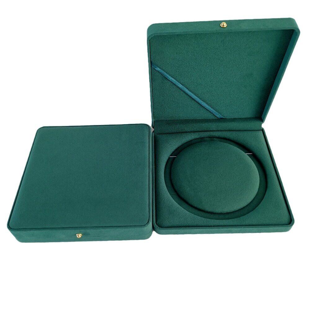 New Pearl Necklace Box High-grade Pearl Fleece Round Heart Three-piece Set Mother Chain Jewelry Packaging Box in stock Wholesale