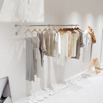 Clothing Store Display Rack Wall Hanger Women's Clothing Store Side Hanging Clothing Rack Children's Clothing Wall-Mounted Shelf Wall Hanger