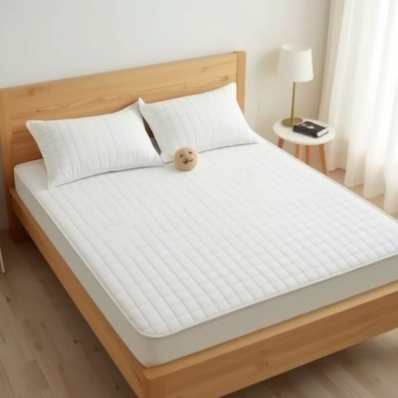 Bed Protector Soy Fiber Quilted Waterproof Urine Barrier Hotel Rental Room Mattress Protector Wholesale Waterproof and Stain-Proof