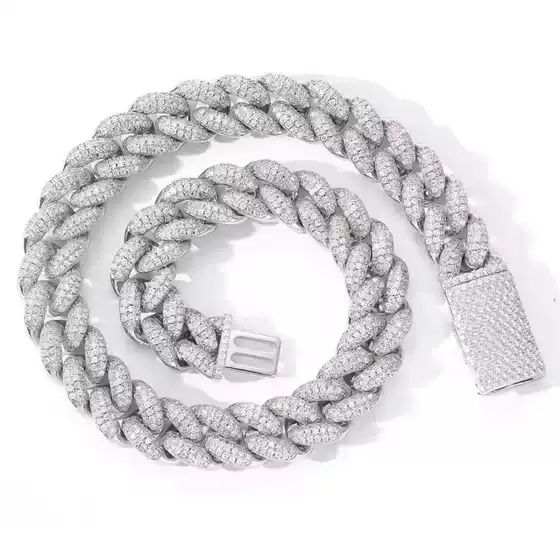European and American Cross-Border 20mm Bubble Cuban Bracelet Necklace Hip-Hop Accessories Men's Bracelet Trendyy Stylish Jewelry