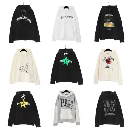 Cross-border exclusive palm angels palm letter printed high quality unisex hoodie sweater for men and women