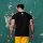 YOUNGLA co-branded GOLD's новая летняя мужская футболка для бега трусцой sports fitness из хлопка с короткими рукавами mini 1