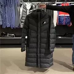 Sports Academy Winter Training down Coat Cotton Over-The-Knee Long Training Windproof Men's and Women's Warm Sports Thickened Winter