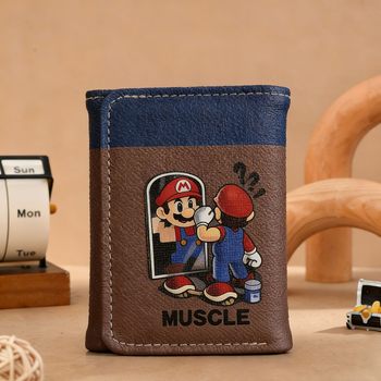 Creative Text 2025 New Wallet Short Style Trendy Brand Multi-Card Slot Vintage Fashion Korean Version 70% off Small Wallet