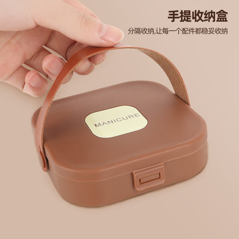 Cross-Border Suitcase 8-Piece Nail Clipper Set Anti-Splash Nail Clipper Portable Manicure Tool Nail Clipper Set