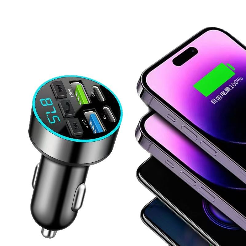 Car Bluetooth Receiver Lossless Sound Quality Mp3 Player Conversion Multifunctional Car Charger Super Fast Charging