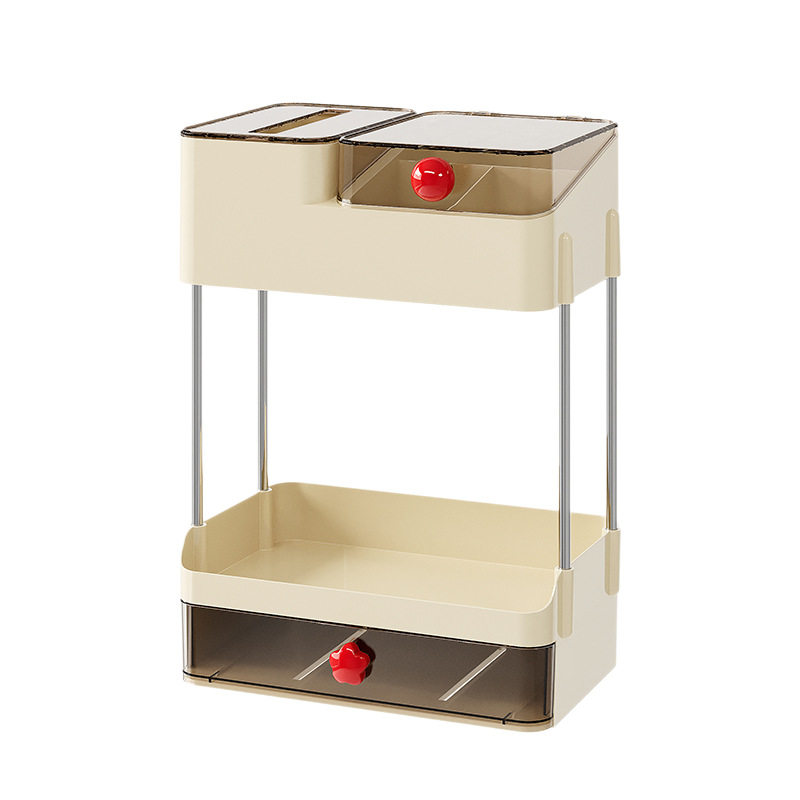 Cosmetics Storage Box Desktop Drawer-Type Storage Rack Dormitory Desk Stationery Organizer Table Sundry Storage Rack