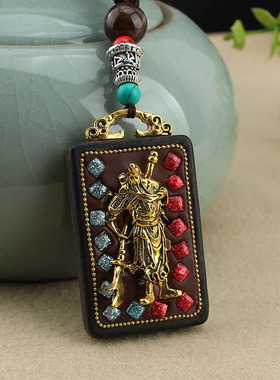 佛牌黑檀木棉麻绳男女佛牌项链