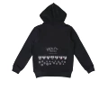 C001D zipper black with black heart on the front
