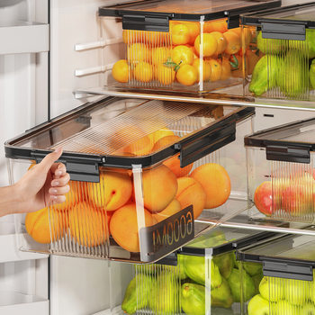 Fresh-Keeping Box Food-Grade Refrigerator Special Storage Box with Lid Sealed Box Food Dumpling Box Fruit and Vegetable Food Jar