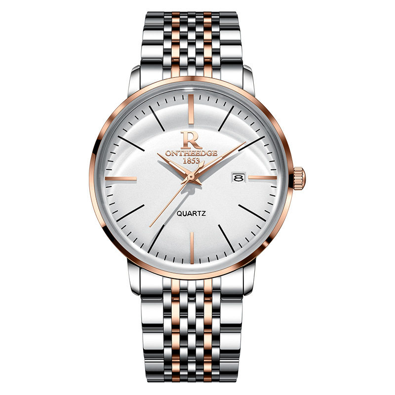 Kuaishou Live Streaming Watch for Men, Waterproof Convex Glass Quartz Watch, Dropshipping Luminous Wristwatch with Large Dial