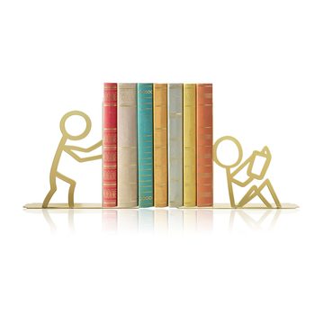 Cross-Border Hot-Selling Iron Abstract Line Book Stand Home Office Desk Bookend Vertical Book Holder Crafts