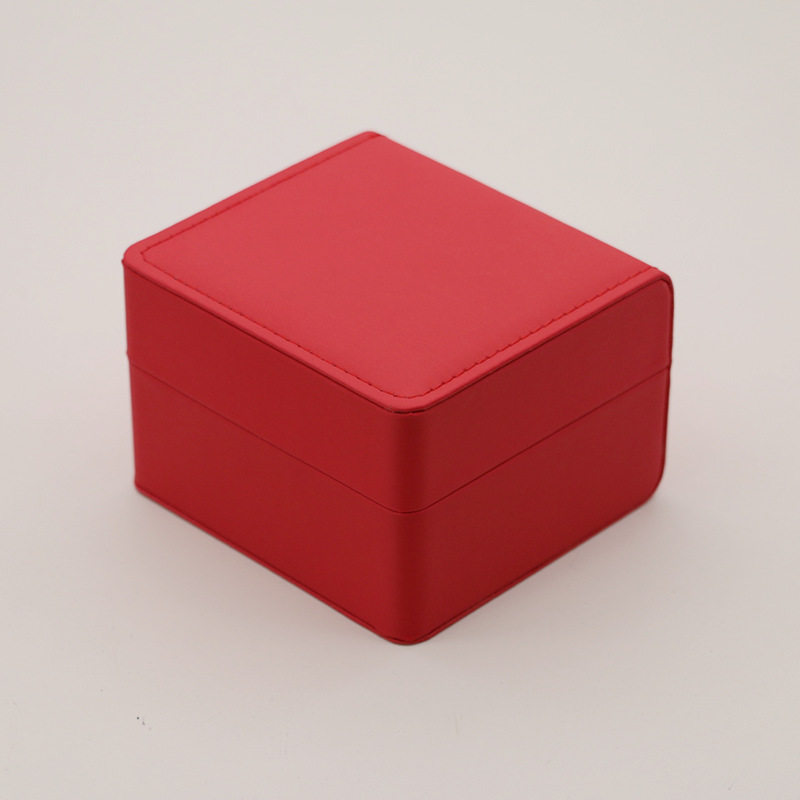 Rounded Brushed Pu Leather Watch Box, High-End Flip-Top Watch Box, Single Men's Watch Packaging, Watch Storage Box