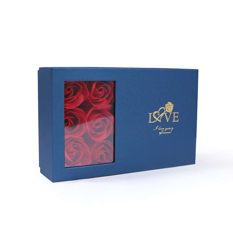 Factory Spot Six Roses Gift Box Touch Paper 6 Roses Jewelry Box Valentine's Day Jewelry Packaging Box