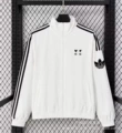 Three y grass embroidered thick windbreaker