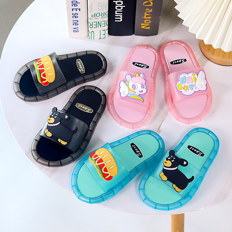 Explosive Luminous Children's Slippers Summer Outfit Cartoon Cute Princess Style Flat Indoor Home Sandals for Boys and Girls