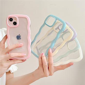 Twist Wave Mobile Phone Case for Apple 13 Solid Color 2-in -1 iPhone 12/11Pro max Silicone Hard Case