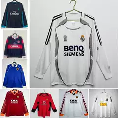 Retro Long-Sleeved Football Jersey Arsenal Real Madrid England Portugal National Team Ac Milan Football Classic Jersey