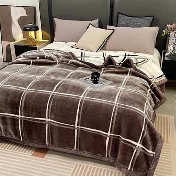 New Double-Layer Thickened Raschel Super Soft Cloud Blanket High Weight High-End Blanket Winter Warm Blanket Light Luxury Blanket
