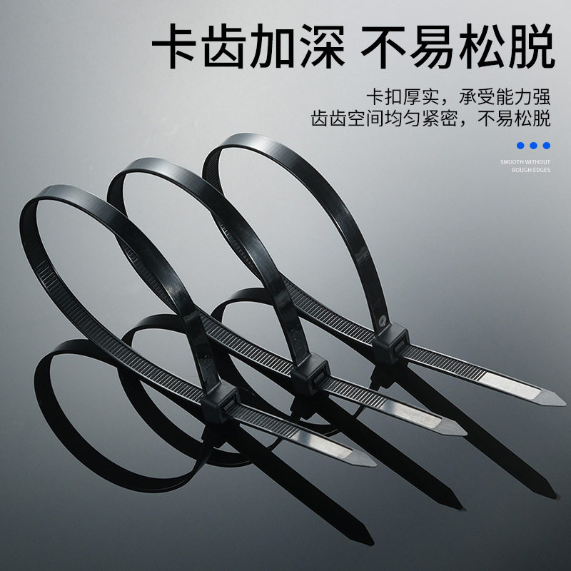 Factory complete specifications black cable tie V2 fire retardant wire tie cable tie plastic tie
