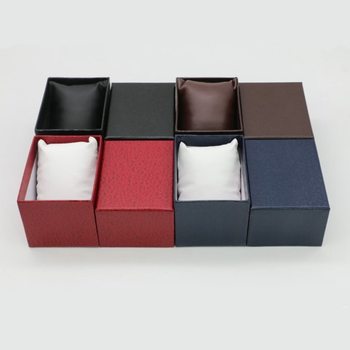 Litchi Pattern Watch Box Paper Watch Packaging Box Heaven and Earth Cover Watch Gift Box Men's Watch Box Watch Box