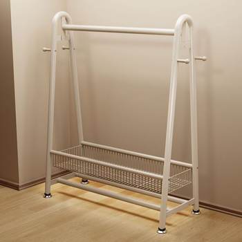 Clothes Rack Floor-Standing Vertical Home Bedroom Clothes Rack Dormitory Extra Thick and Elevated Coat Rack Balcony Clothes Drying Rod