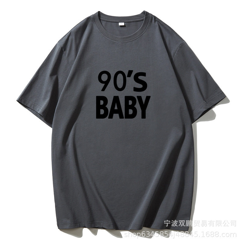 Womens Cotton T Shirt American Letter Print Short Sleeve Loose Fit Casual Everyday Wear Wholesale Available