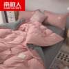 Nanjiren Ins Solid Color Simple Four-Piece Quilt Cover Quilt Cover Student Dormitory Bed Sheet Three-Piece Bedding