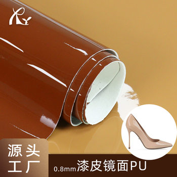 Manufacturers in stock 0.8mm Mirror PU Bags Handbags Shoes Shoes Shiny Glow No Crease Patent Leather