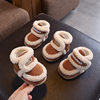 Autumn and Winter Baby Soft-Soled Shoes, Cotton Shoes for 0 to 1 Year Old Male and Female Babies, 6-12 Months Old, Fleece-Lined to Heattech