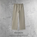 Straight pants-medium gray