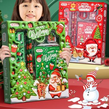 Christmas Stationery Gift Box Set for Primary School Students, First Grade Gift Blind Box, Kindergarten Small Gift