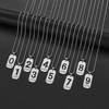 Cross-border new hollow LUCKY lucky number 0-9 pendant necklace men and women do not fade clavicle chain in stock batch