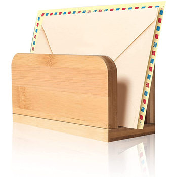 Cross-border factory wholesale desktop mail rack bamboo storage rack various materials kitchen drawer storage box